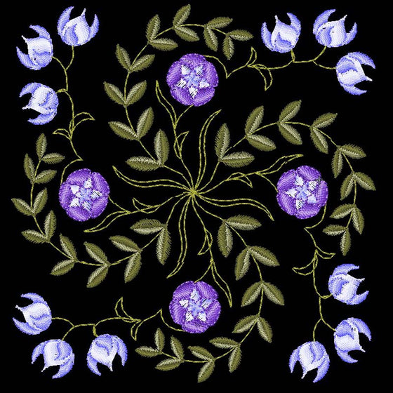 Flower Medallions | Machine Embroidery Design 2