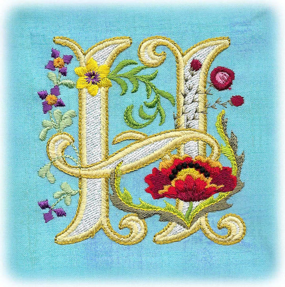 Happy "H" | Machine Embroidery Design | Charm