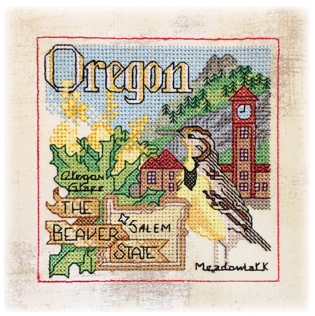 Oregon Cross Stitch Machine Embroidery Design