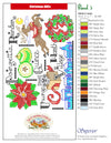 Christmas ABC Cross Stitch | Machine Embroidery Design 12