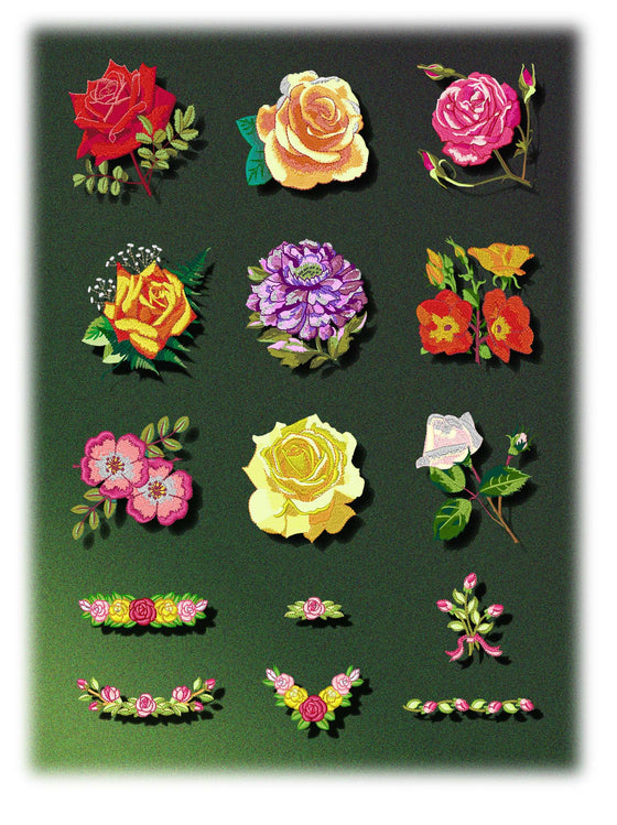 Roses Sketchbook | Machine Embroidery Design 4