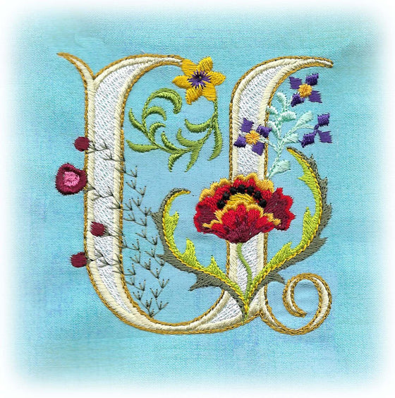Unforgettable "U" | Machine Embroidery Design | Charm