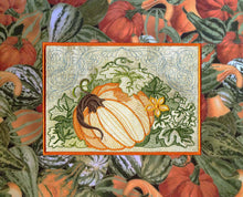  Vintage Pumpkin | Machine Embroidery Mug Rug