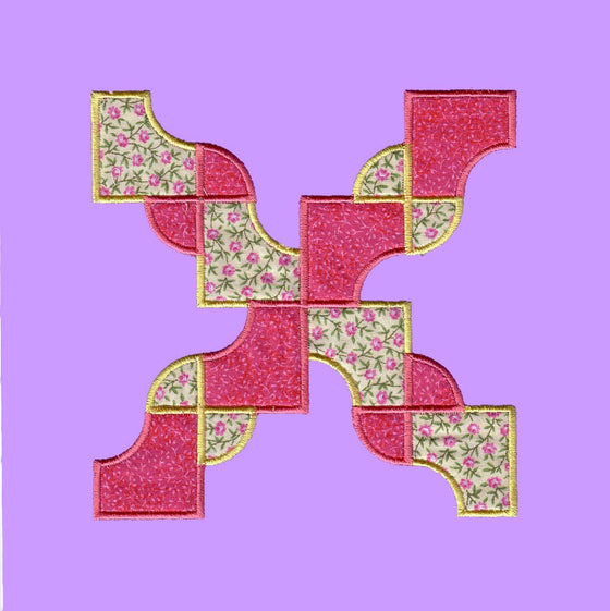 Curved Quilt Blocks Applique | Machine Embroidery 9