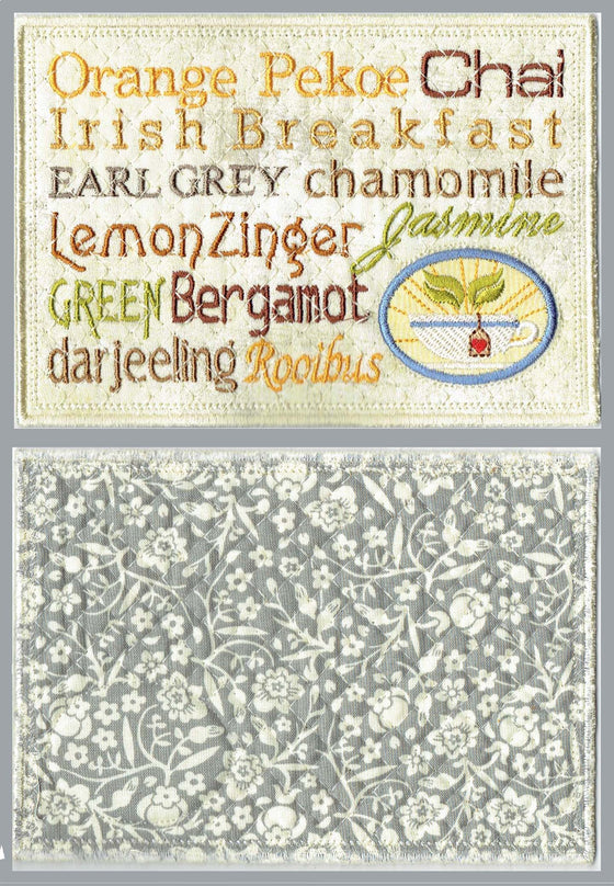 Tea Time Beverage | Machine Embroidery Designs 4