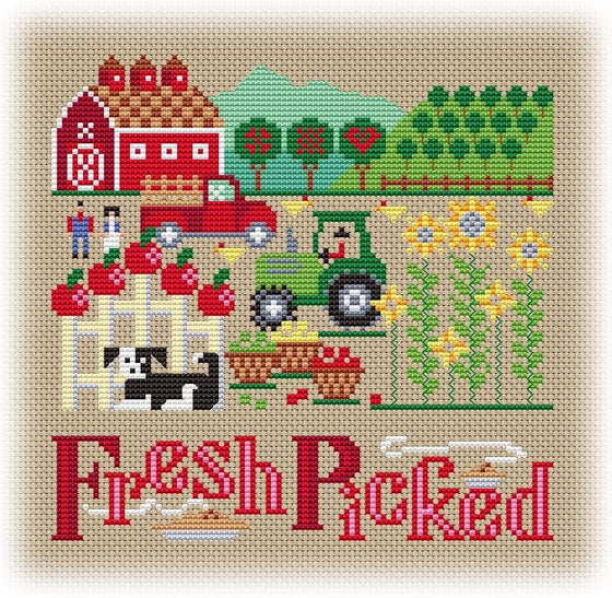 #9 Apple Farm Hand Cross Stitch Chart