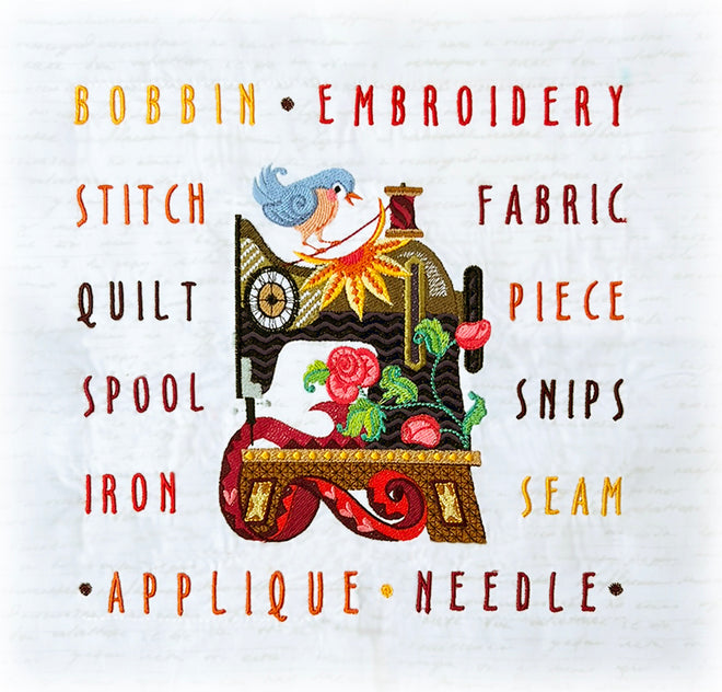 Sewing Themed Machine Embroidery
