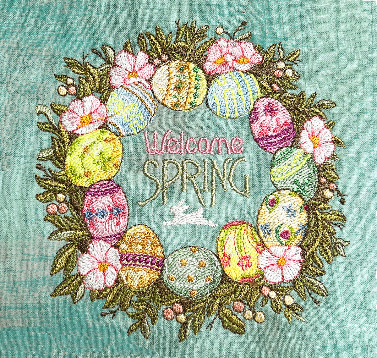 Spring Wreath| Machine Embroidery Design