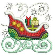 Sleigh Bells Ring - My Christmas Album Block 4 | Machine Embroidery