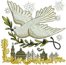  Dove - My Christmas Album Block 7 | Machine Embroidery Design
