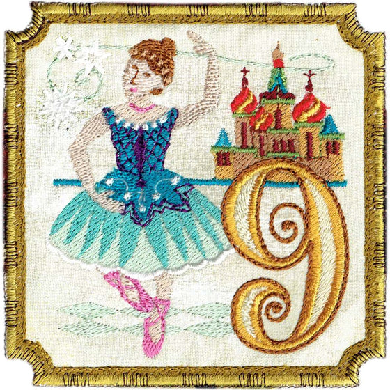 Nine Ladies Dancing | Christmas Machine Embroidery Design