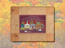  Autumn Village | Machine Embroidery Mug Rug