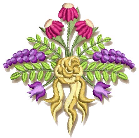 Forest & Field Medallions | Flower Embroidery Design 2