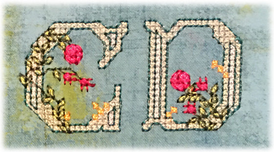 Floral Cross Stitch Alphabet | Machine Embroidery Design 7