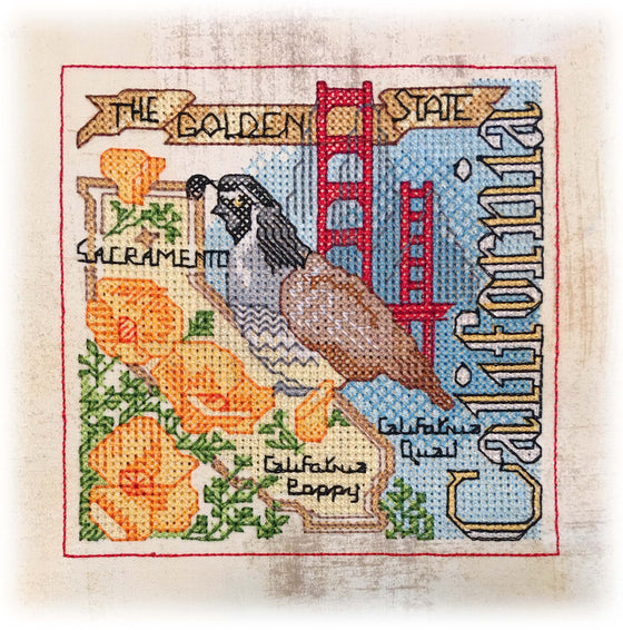 California Cross Stitch | Machine Embroidery Design
