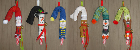 Candy Cane Characters | Machine Embroidery Ornaments 2