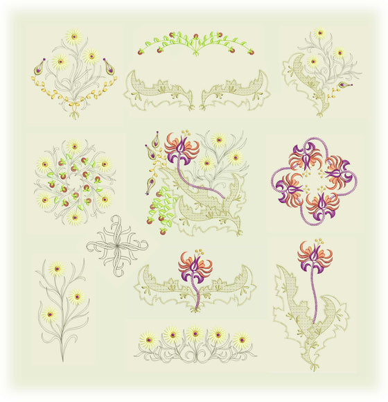 American Beauty "Charlotte" | Machine Embroidery Design 2