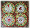 Christmas China Mug Rugs | Machine Embroidery Design