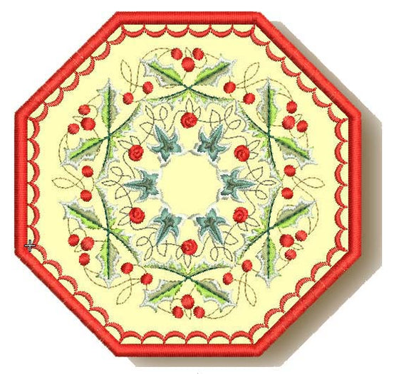 Christmas Coasters & Mug Rugs | Machine Embroidery Design 