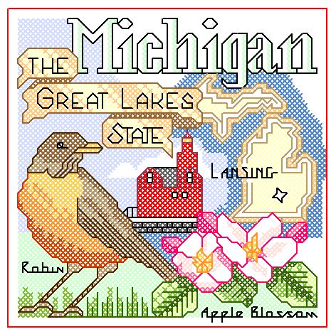 Michigan Cross Stitch | Machine Embroidery Design 2