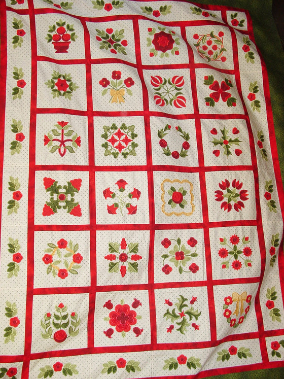 Hearts & Flowers Quilt Blocks Applique | Machine Embroidery 2