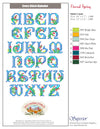 Floral Cross Stitch Alphabet | Machine Embroidery Design 9