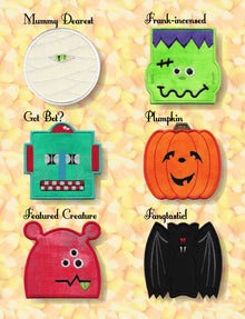  Faces of Halloween Coasters! | Machine Embroidery Design