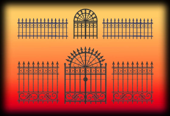 Wrought Iron Fence | Machine Embroidery Design