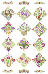 Forest & Field Medallions | Flower Embroidery Design 4
