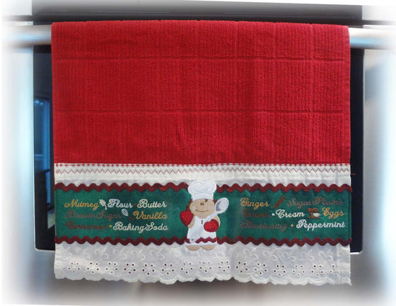 Gingerbread Christmas Towel | Machine Embroidery Design