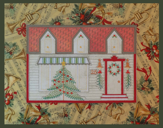 Christmas Cottage Tableware | Machine Embroidery Design 2