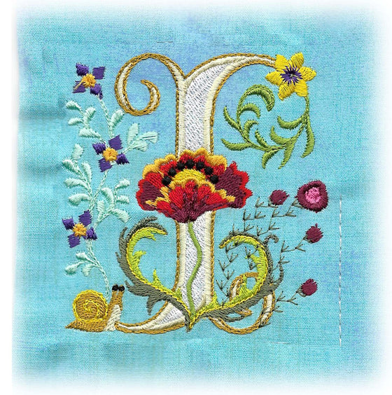 Intricate "I" | Machine Embroidery Design | Charm