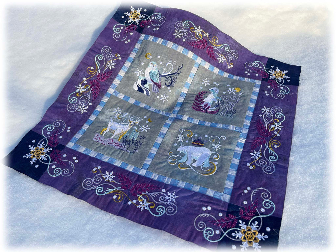 Winter machine embroidery design