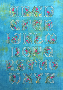  Floral Cross Stitch Alphabet | Machine Embroidery Design