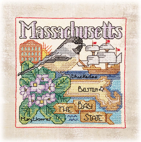 Massachusetts Cross Stitch | Machine Embroidery Design