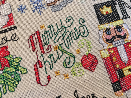 Christmas ABC Cross Stitch | Machine Embroidery Design 4