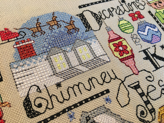 Christmas ABC Cross Stitch | Machine Embroidery Design 7