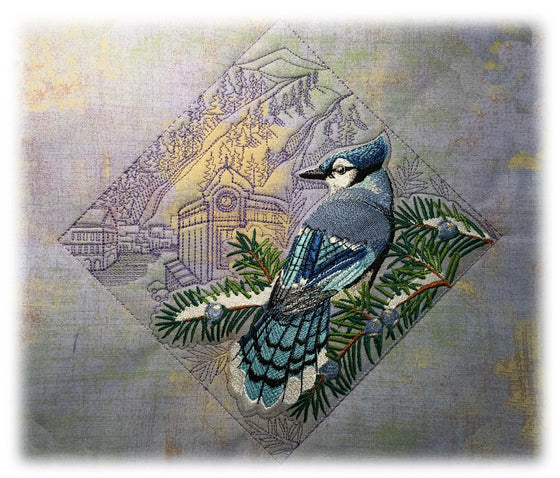 The King of the Mountain | Blue Jay | Embroidery Design