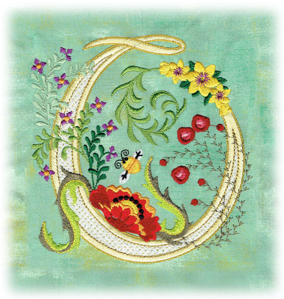 Ornamental "O" | Machine Embroidery Design