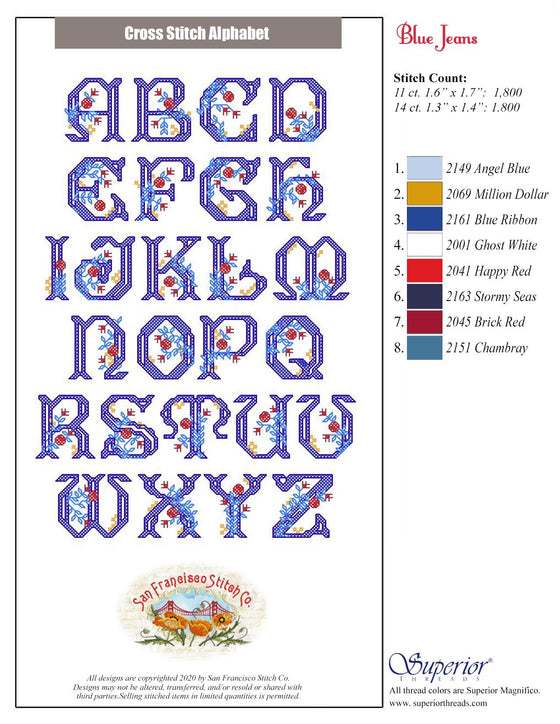 Floral Cross Stitch Alphabet | Machine Embroidery Design 11