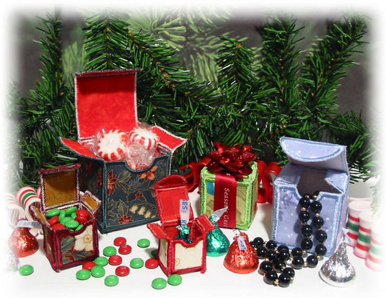 L'il Gift Boxes | Machine Embroidery Ornaments