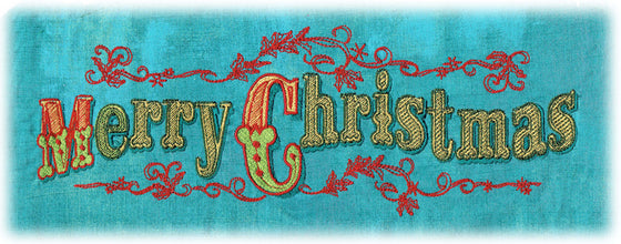 Merry Christmas | Machine Embroidery Design
