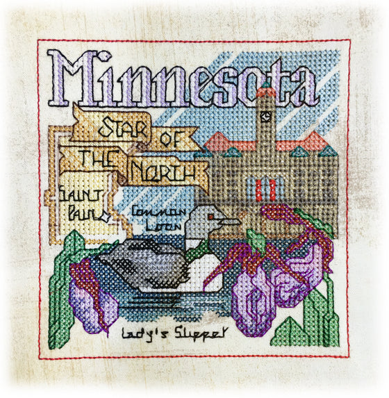 Minnesota Cross Stitch | Machine Embroidery Design