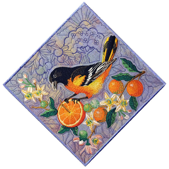 Fresh Squeezed | Baltimore Oriole | Embroidery Design 2