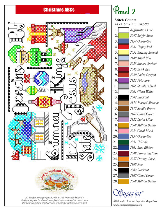 Christmas ABC Cross Stitch | Machine Embroidery Design 11