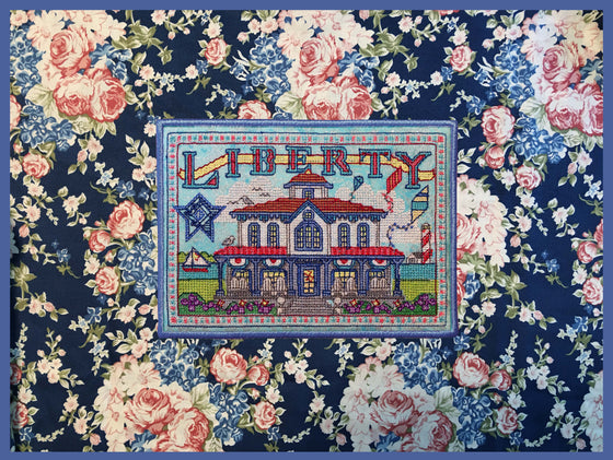 The Liberty Cottage | Machine Embroidery Mug Rug 2