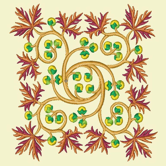 Pugin's Floriated Ornament | Embroidery Design 4