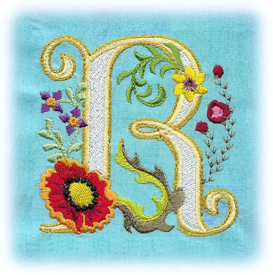 Ravishing "R" | Machine Embroidery Design | Charm