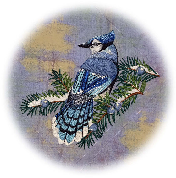 The King of the Mountain | Blue Jay | Embroidery Design 4