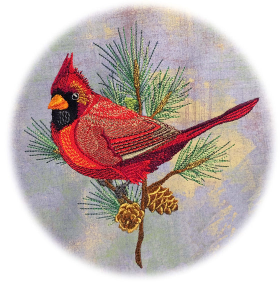Tree Topper | Cardinal | Machine Embroidery Design 3